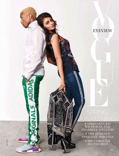 Aishwarya Rai Bachchan and Pharrell Williams for Vogue India - April 2018
