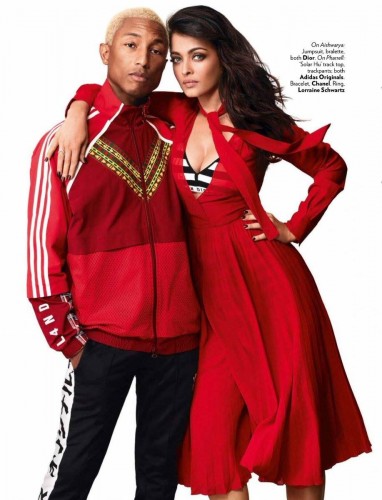 Aishwarya Rai Bachchan and Pharrell Williams for Vogue India - April 2018